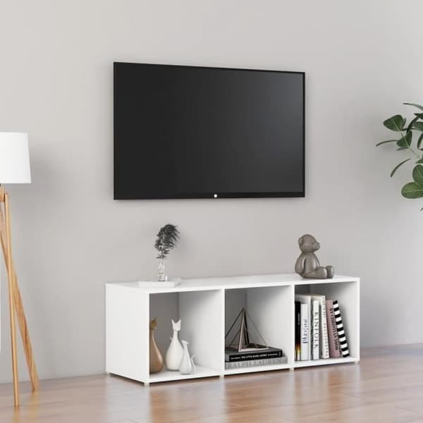 vidaXL TV-möbel Vit 107x35x37 cm Agglomerat