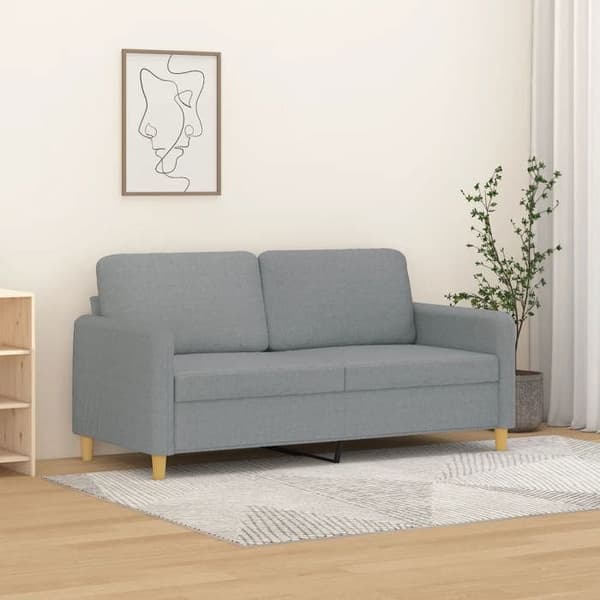 vidaXL 2-sits soffa Ljusgrå 140 cm Tyg 359478
