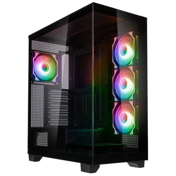 PC-chassi - Kolink Unity Arena ARGB Midi - Svart - ARGB-belysning - Härdat glas-panel
