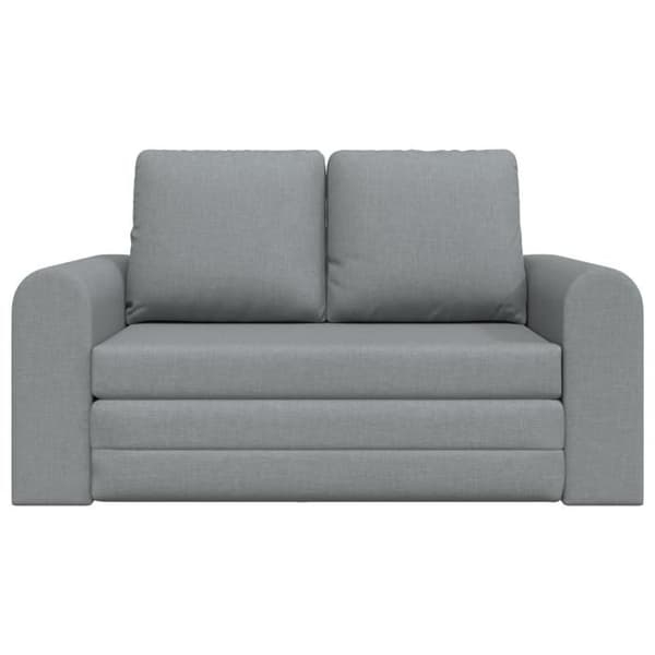 Soffa säng 2 i 1 Ljusgrå 148x71x83 cm Tyg