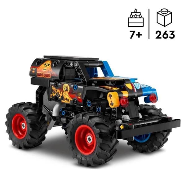 LEGO Technic 42219 Monster Jam Grave Digger - Eld och Is - Byggset från 7 år