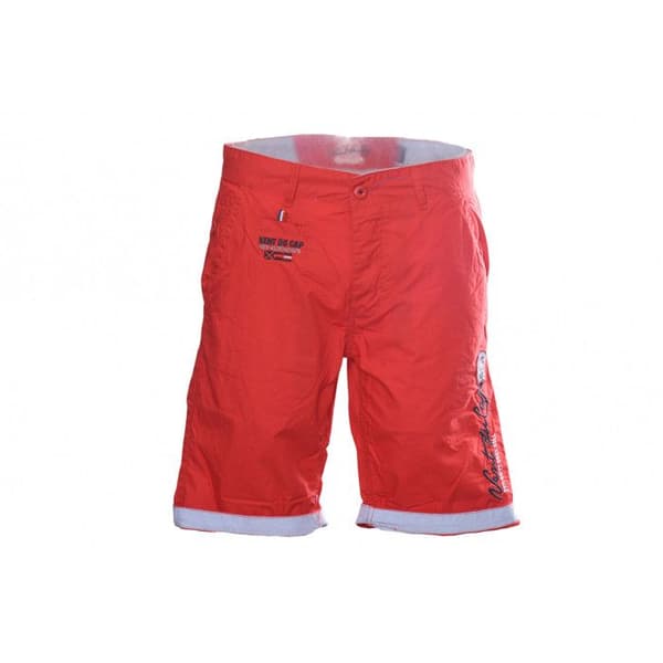 Bermuda kille - VENT DU CAP - ECREGOIR - Röd - 100% bomull - 2 fram/bak fickor