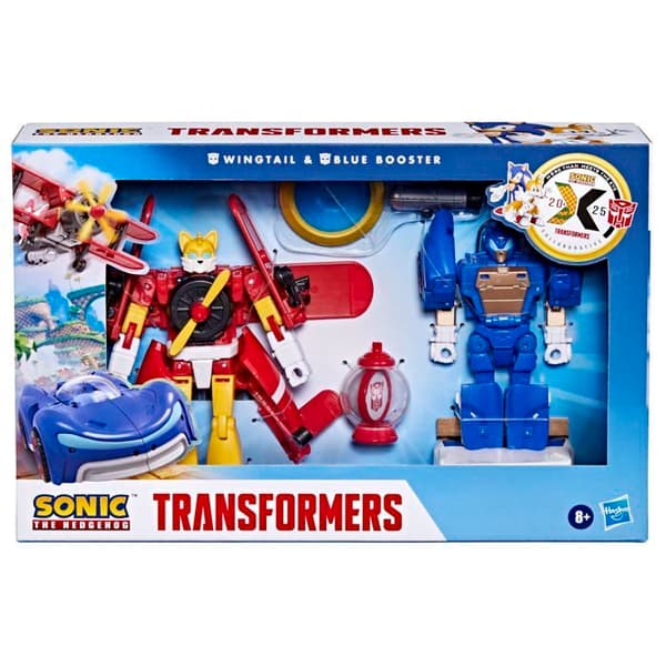Actionfigurer - Transformers - Sonic The Hedgehog x - Wingtail & Blue Booster