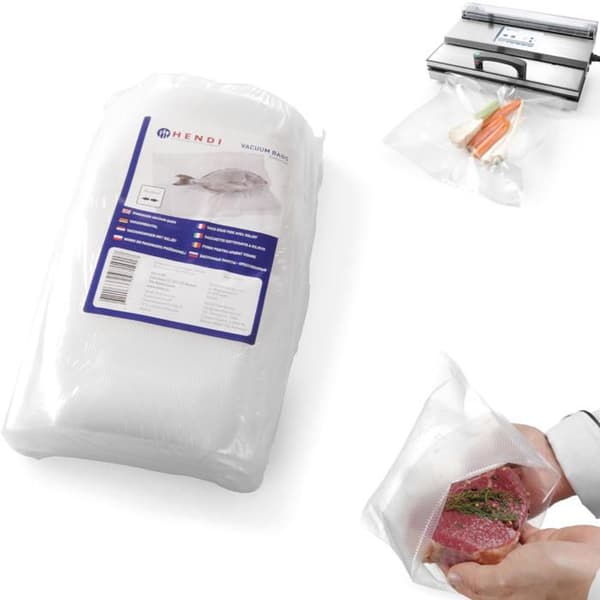 Molettade påsar för vakuumförpackningsmaskiner 150x250mm 100 stycken.