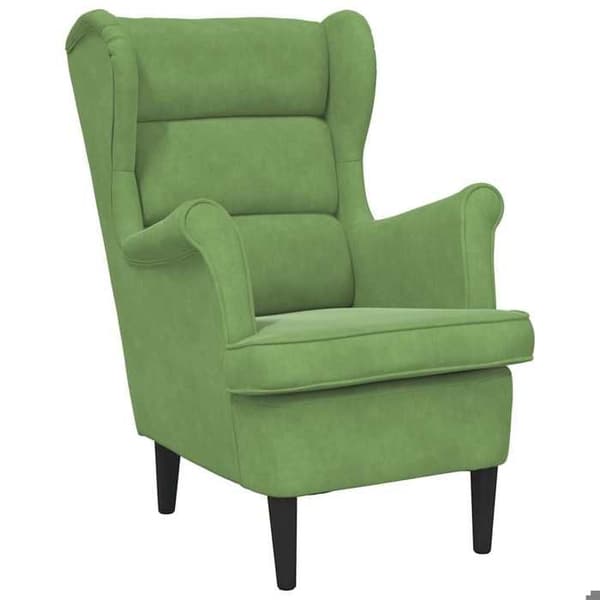 vidaXL Fåtölj ljusgrön sammet 324062