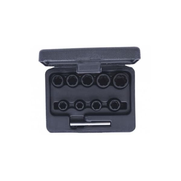 Special impact socket set - KS TOOLS - 3/8" - 10 pieces - Black