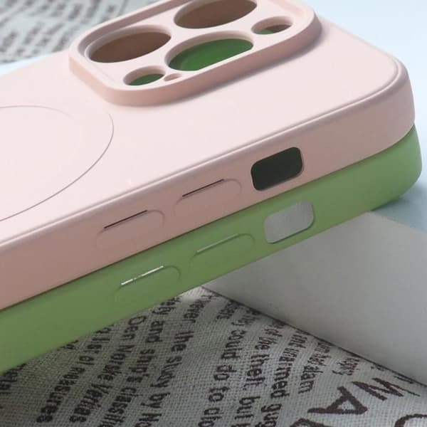 Siliconfodral med MagSafe för iPhone 15 Pro Max, marinblå