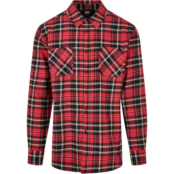 Skjorta - Urban Classics - Rutigt Root - 100% bomull - Flanell - Louch passform