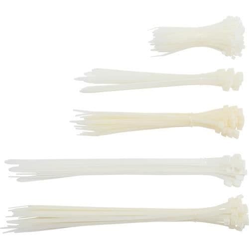 Stegkabelbindare - KRAFTMANN - 80778 - Nylon - 250 stycken - Vit