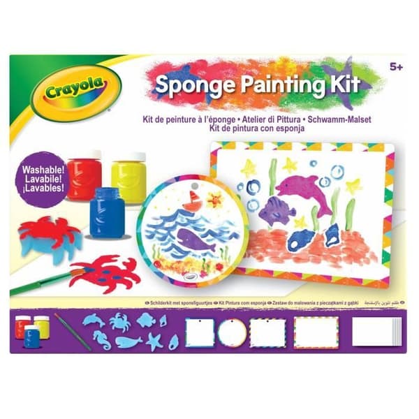Svampmålning - CRAYOLA - Från 5 år