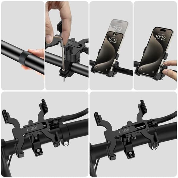 Smartphonehållare för cykelstyre V3 - Svart