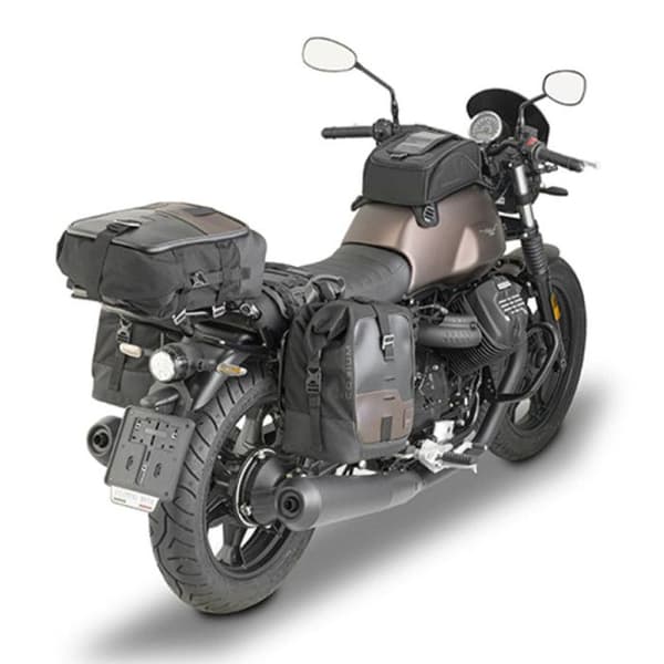 Transformabel ryggsäck - CRM - 18L - Polyester 1200D - Veganskt läder - Retro motorcykel