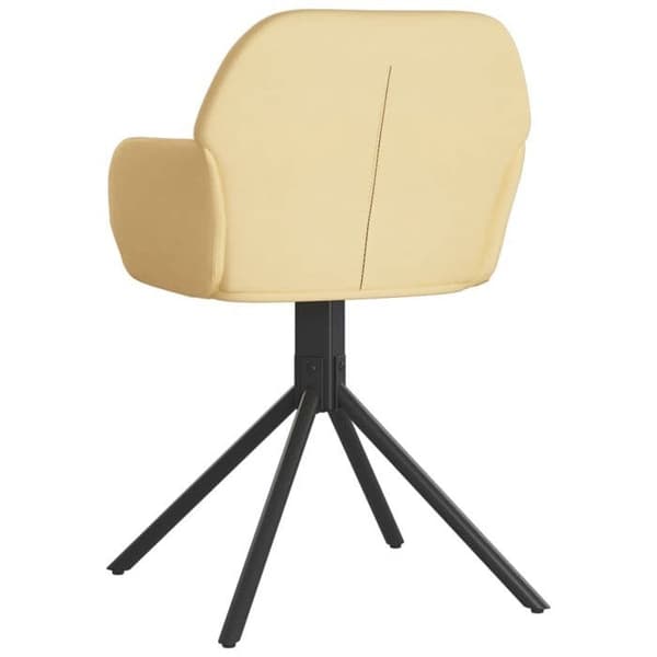 vidaXL Snurrande matstolar set om 2 Creme Sammet 344749
