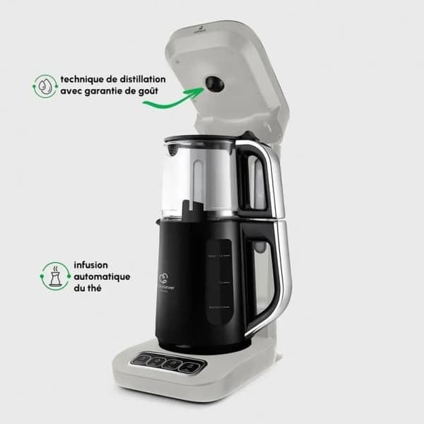 Teinfuser/ vattenkokare - Karaca - Çaysever Robotea Pro - 2,3 liter - 2500 Watt - Vit