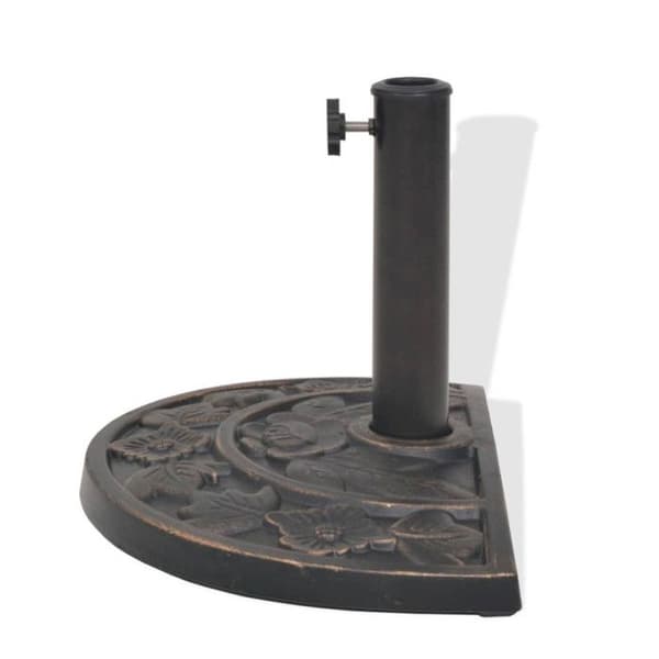 vidaXL Semicircle Resin Paraply Base Brons 9 kg