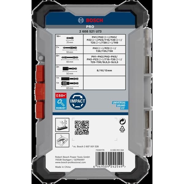 Coffret med PRO Impact skruvbits (36 delar) | 2608521U73 - Bosch