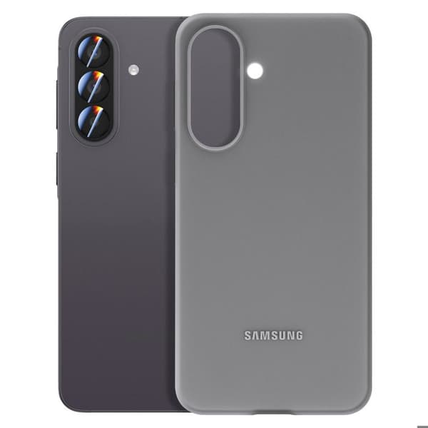 Coque - SAMSUNG - Galaxy A37 - Slät silikon - Höjda kanter - Grå