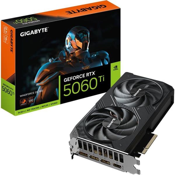 Grafikkort - GIGABYTE - GeForce RTX 5060 Ti WINDFORCE OC 16G