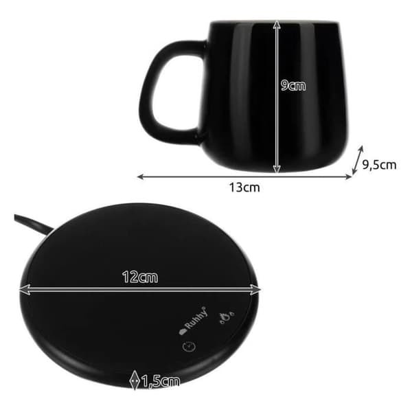 Elektrisk värmeplatta med mugg - 400 ml