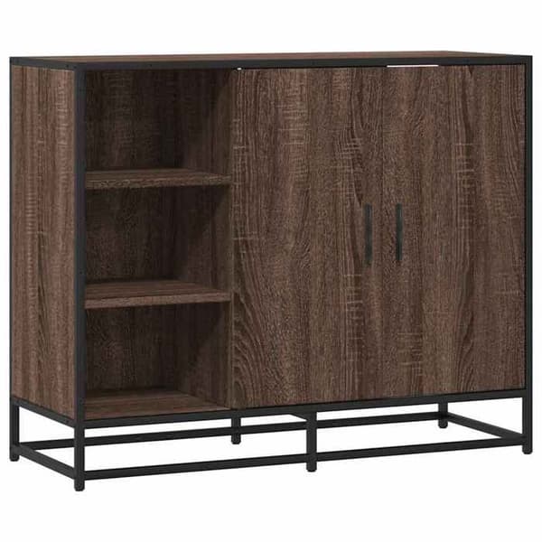 vidaXL Buffé ekbrown 92x35x76 cm Ingenjörsträ 849023