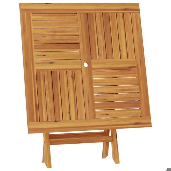 vidaXL Fällbord för trädgård 85x85x76 cm Solid teakträ 47419