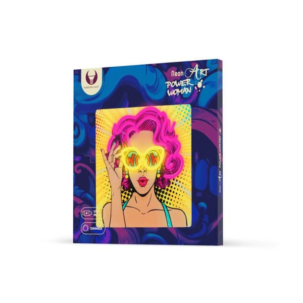 NEON LED POP ART KVINNA USBA 2M DIMMER INTEGRERAD