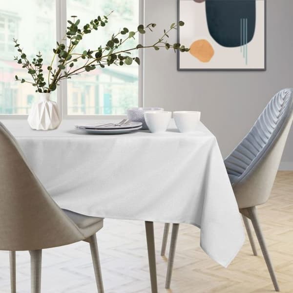Bordduk - Empire - Klassisk vit - 150x350 cm - Glansig effekt
