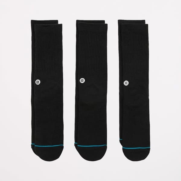 Stance Foundation Socks Men ~ Icon 3 Par Pack svart