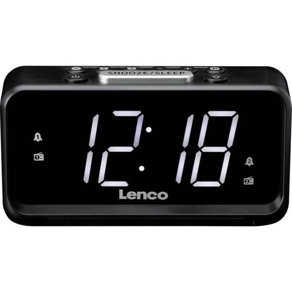Lenco bordsradio FM, AM FM, USB väckfunktion svart