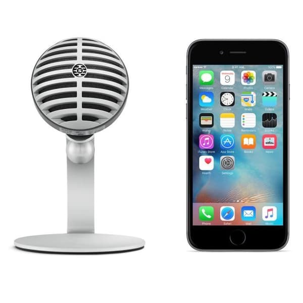 Digital mikrofon - SHURE - MV5-DIG - Kondensor - Silver - Digital inspelning