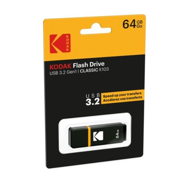 KODAK K100 USB 3.1 Flash Drive - 64 GB - Svart