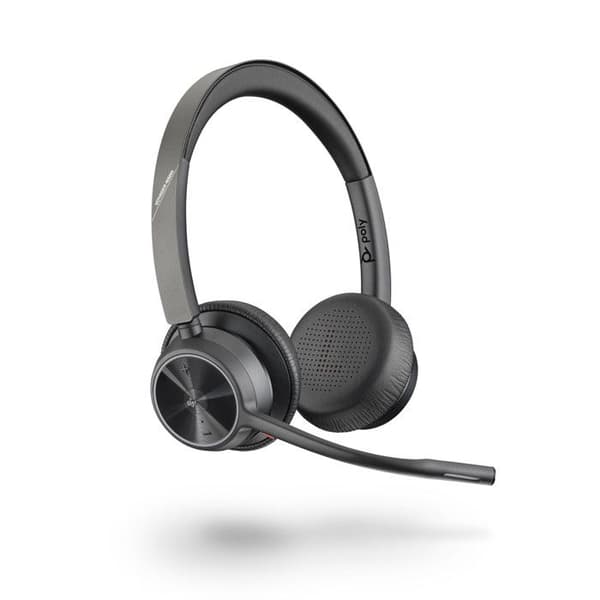 Poly 218475-02 Headset med mikrofon - Pannband, Svart, Brusreducering, Bluetooth, 24h batteritid