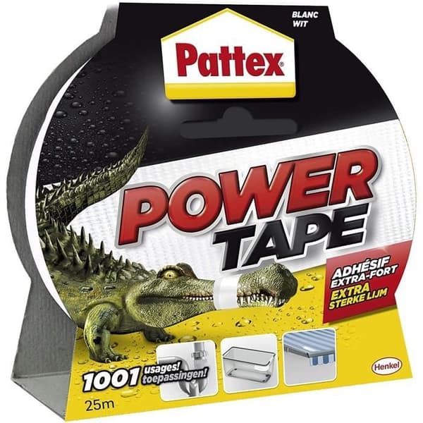 Power Tape självhäftande tejp - Vit - 25m