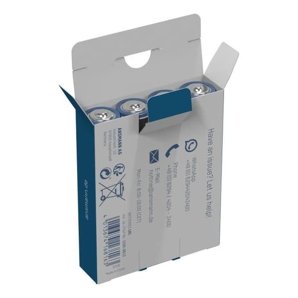 ANSMANN alkaliska batterier LR1 (paket med 8)
