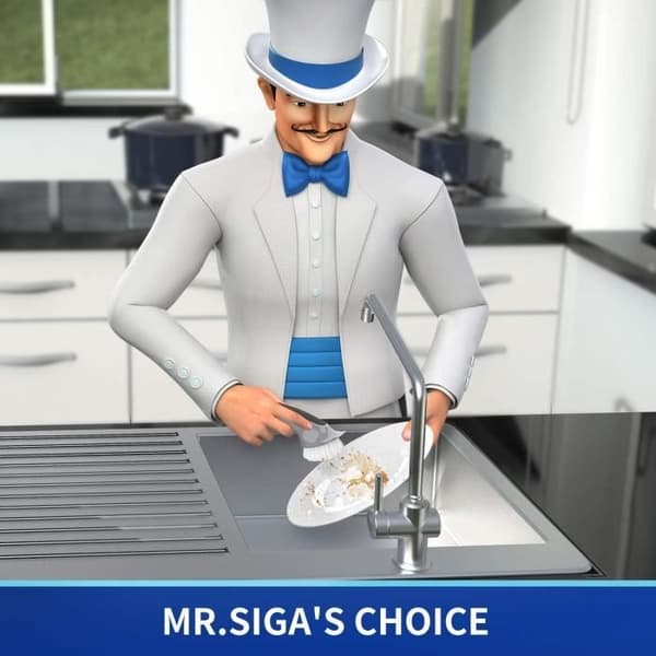 MR.SIGA Set med 2 delar Rengöringsborste grå
