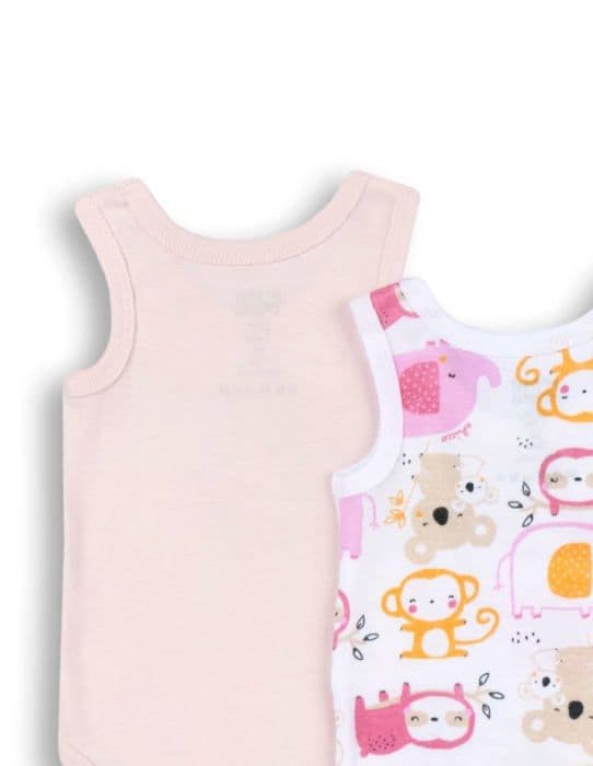 Chicco textilbox set av ärmlös bomullsbody, Mixed Baby