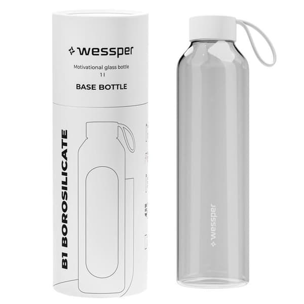 Glasflaska - WESSPER B1 BOROSILICAT - 1000ml - Transparent - glasflaska