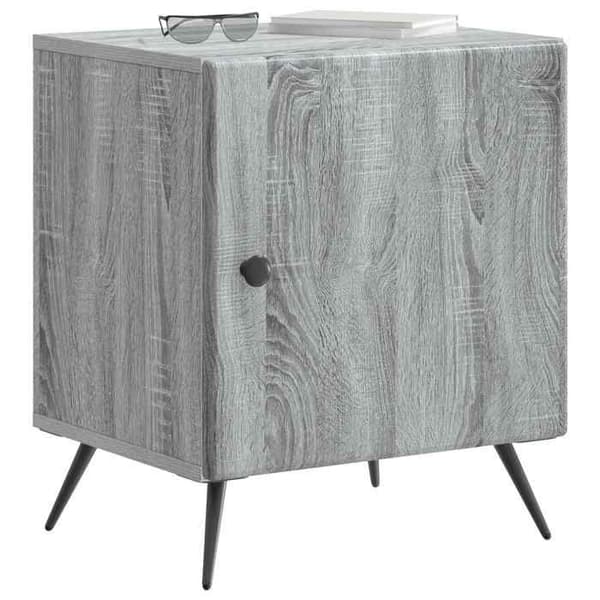 vidaXL Sängbord Sonoma grå 43 x 34,5 x 50 cm 895497