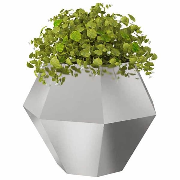 vidaXL Blomlåda Silver 100 x 100 x 80 cm Rostfritt stål 884032