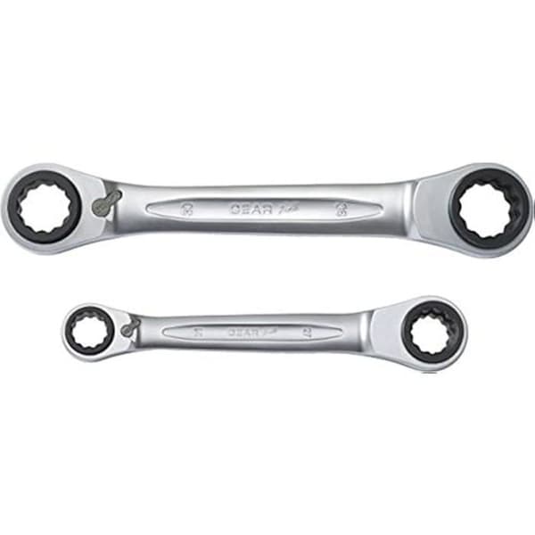 Spärrnyckelsats - KS TOOLS - GEARplus - 4 i 1 - Vändbar - Stål