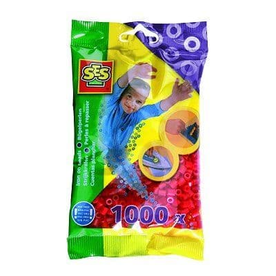 Set med 1000 SES CREATIVE strykpärlor - Röd