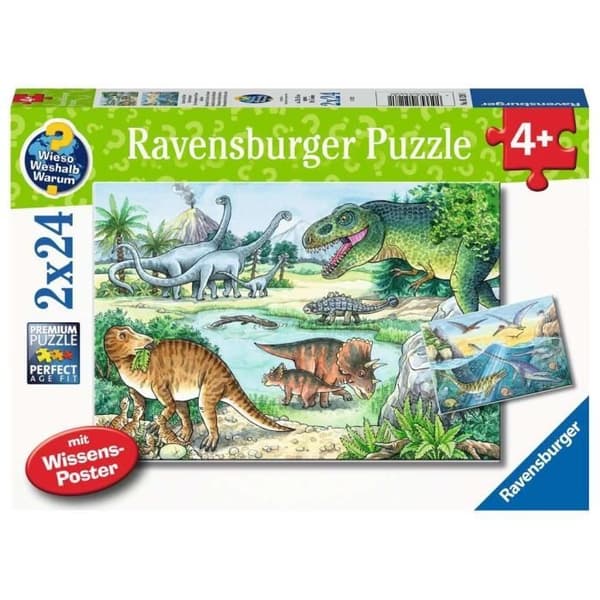 Pussel - RAVENSBURGER - 05128 - 24 bitar - Dinosaurier - För barn och vuxna
