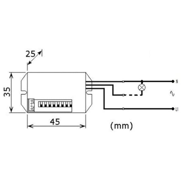 Rörelsedetektor - PEREL - Mini - PIR - 8 m - 100° - Inomhus - Vit