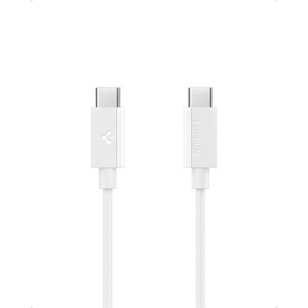 Kabel lågspannung Spigen USB C VIT 1 M SNABBLADDNING, HÅLLBART, HÅRD, PD 60 W