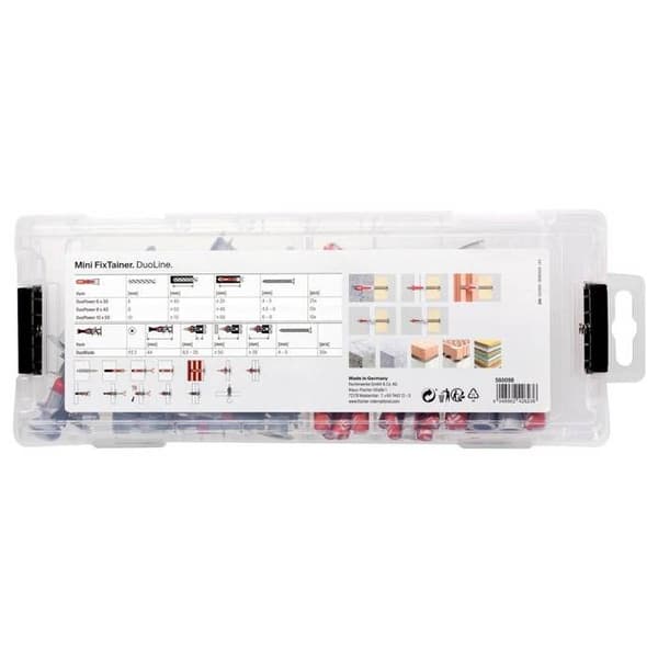 Fischer 560098 MiniFixTainer DuoLine Fäste set 77 st