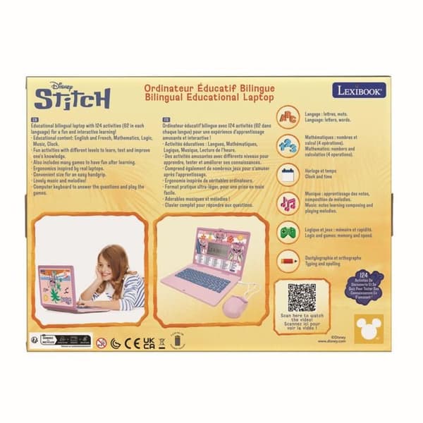 Bilingual educational laptop Disney Stitch (FR/EN)
