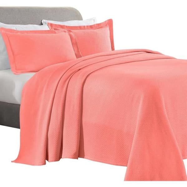 Överlägsen bomullsöverkast, korall, king size