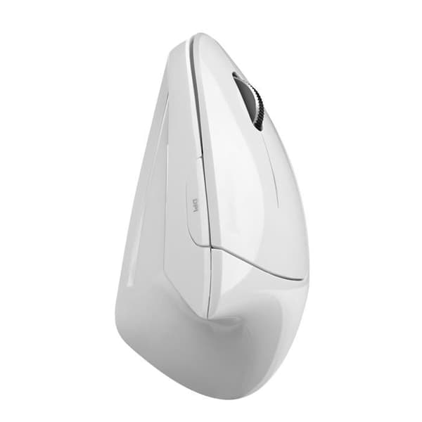 Trådlös optisk mus Perixx PERIMICE-813 W, vertikal, höger, vit, RF + Bluetooth