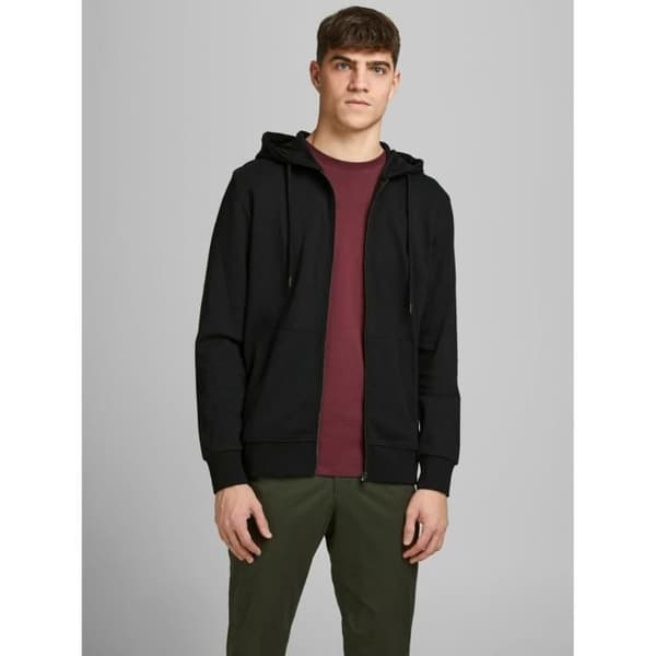 Mjuktröja - JACK & JONES - Svart - 85% Bomull - 15% Polyester - Herr