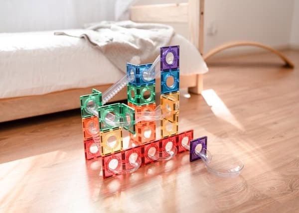 CONNETIX Byggnadsplattor Magnetiska Regnbåge Balle Kurs Paket, 92 Stycken